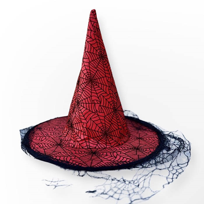 Cadılar Bayramı Kırmızı Cadı Şapka