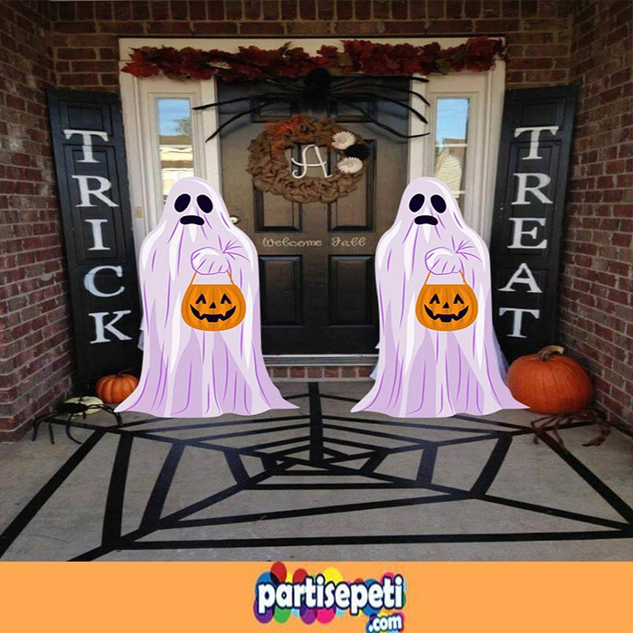 Cadılara Bayramı Dekorasyon Hayalet Ayaklı Pano