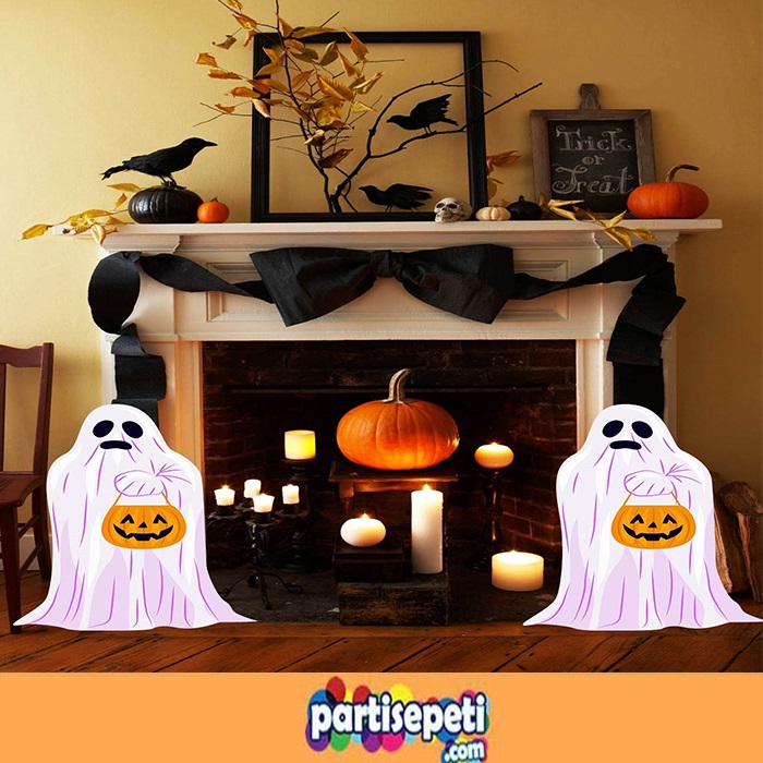 Cadılara Bayramı Hayalet Ayaklı Pano