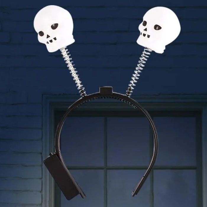 Cadılara Bayramı Işıklı Kuru Kafa Taç