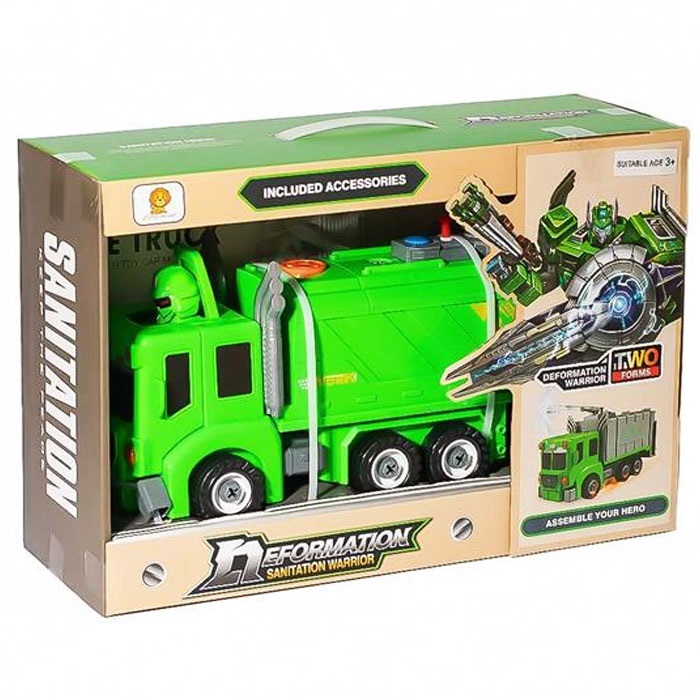 Canem Oyuncak Sürtmeli Söktak Dönüşebilen Çöp Kamyonu