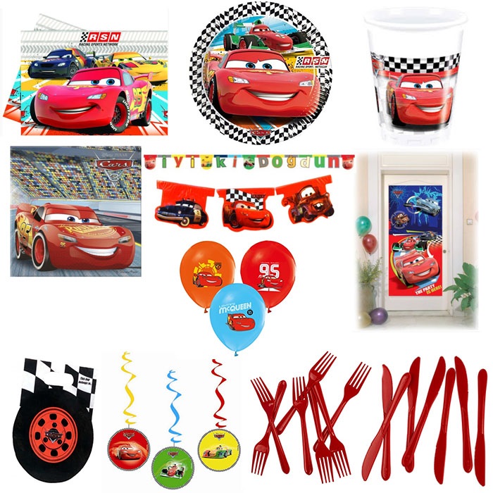 Cars Temalı Doğum Günü Parti Seti Süper