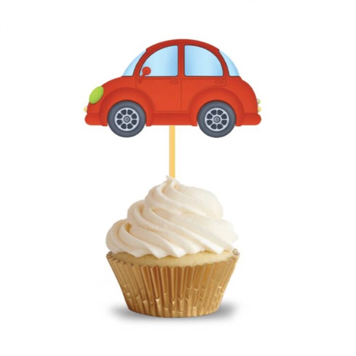 Cars Figürlü Cupcake Kürdan Süs