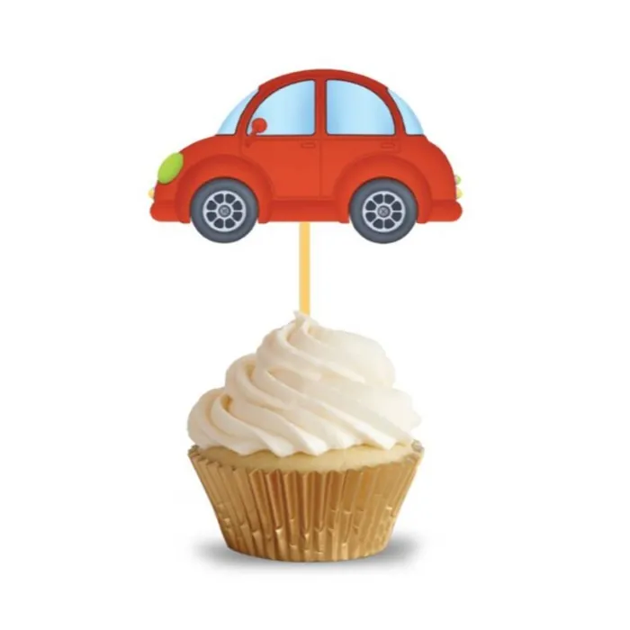 Cars Figürlü Cupcake Kürdan Süs