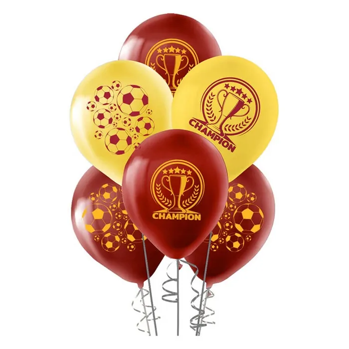 Champion Baskılı Sarı Kırmızı Baskılı Balon