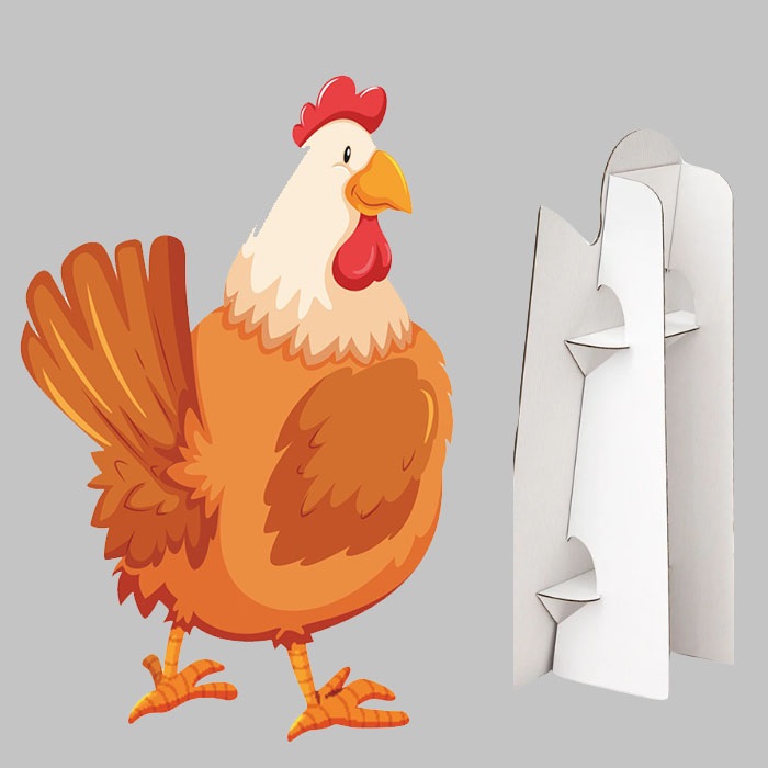 Çiftlik Hayvanları Tavuk Ayaklı Pano