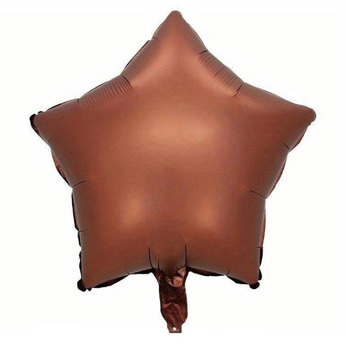 Çikolata Renkli Yıldız Folyo Balon