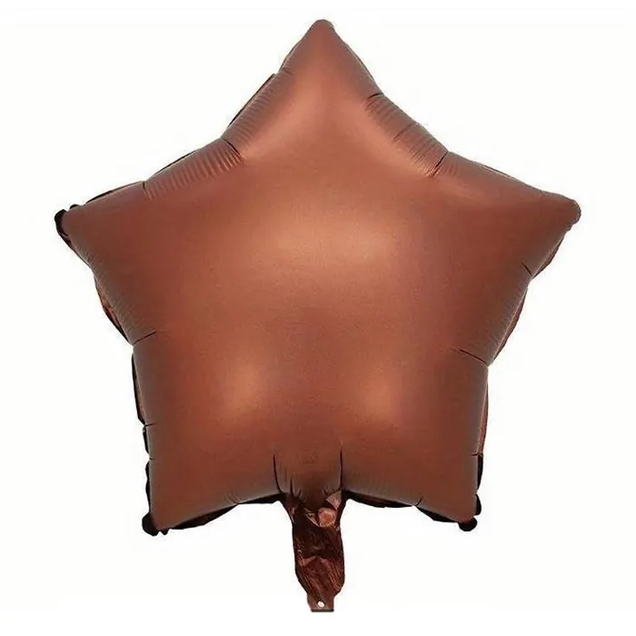 Çikolata Renkli Yıldız Folyo Balon