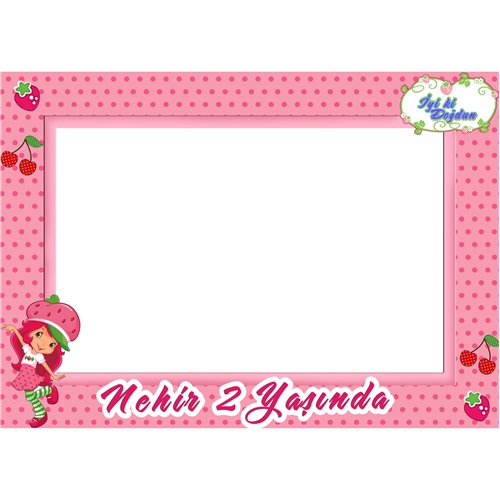 Çilek Kız Temalı Kişiye Özel Fotoğraf Çerçeve