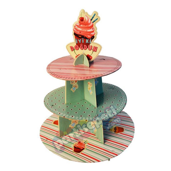 Çilekli Cupcake Kek Standı