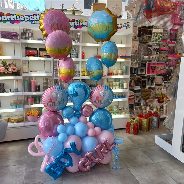 Cinsiyet Partisi Balon Buket Aranjman