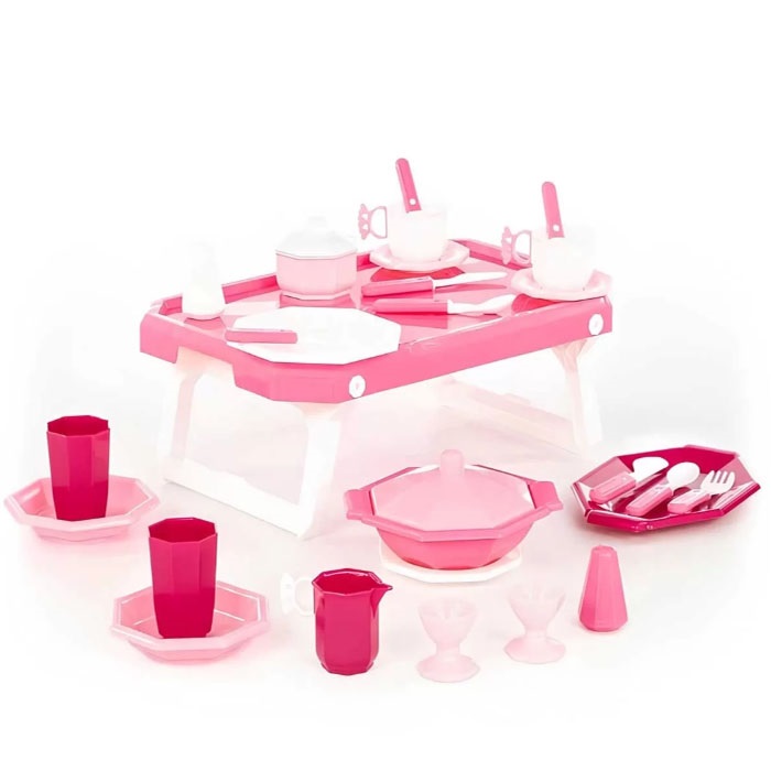 Çocuk Yemek Takımı Retro Tepsiyle