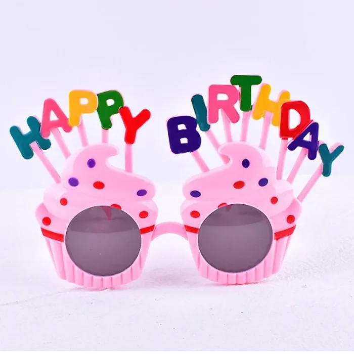 Cupcake Pembe Parti Gözlük
