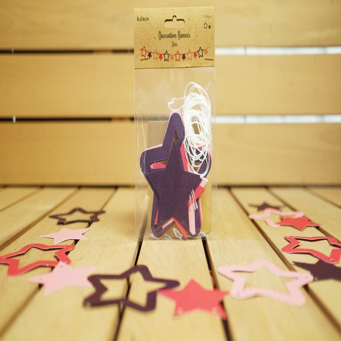 Dekorasyon Yıldızlar Mor Fuşya Ve Pembe