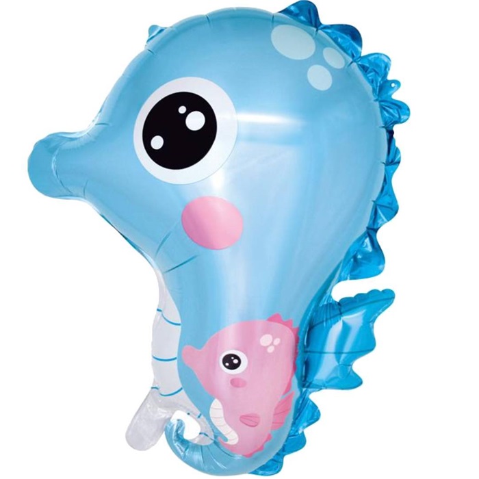 Deniz Atı Folyo Balon Mavi