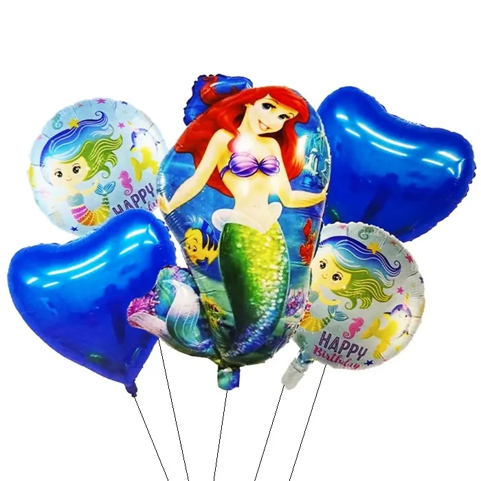 Deniz Kızı Ariel Folyo Balon Demeti