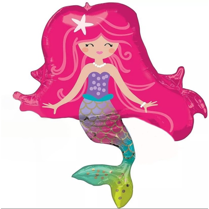 Deniz Kızı Gülen Folyo Balon