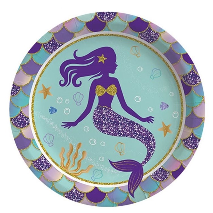 Deniz Kızı Temalı Karton Tabak