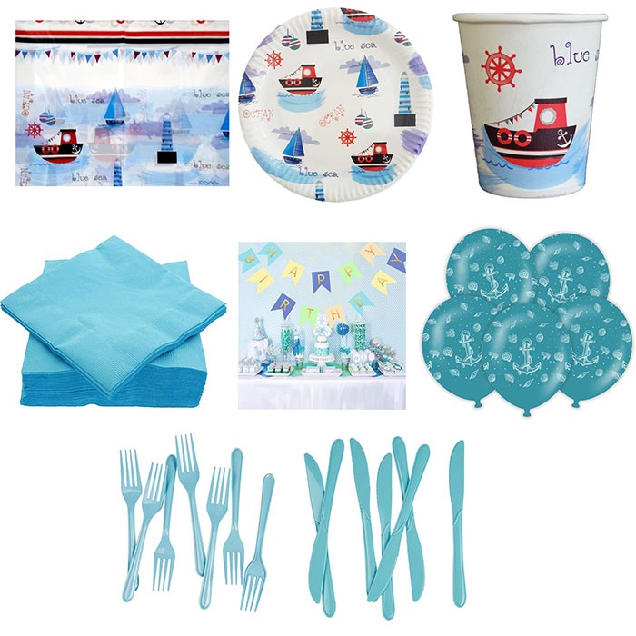Denizci Doğum Günü Parti Seti 8 Kişilik