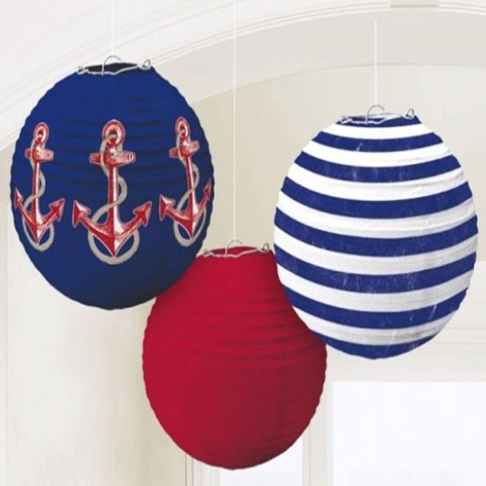 Amscan Denizci Baskılı Fener Süs