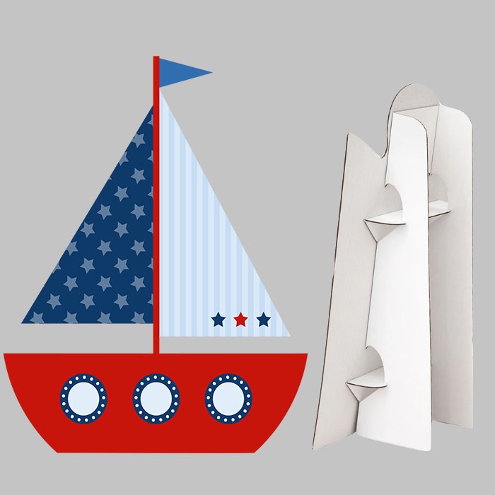 Denizci Yelkenli Gemi Ayaklı Pano