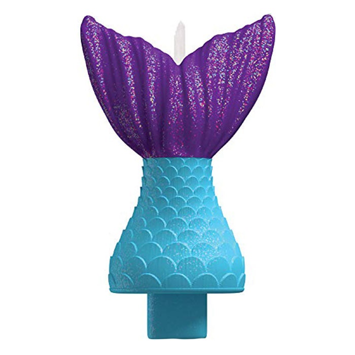 Amscan Deniz Kızı Kuyruğu Simli Mum
