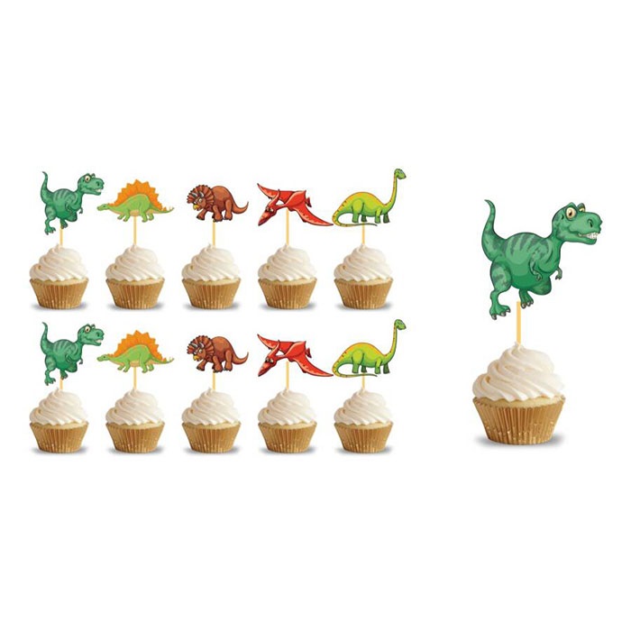 Dinozorlar Cupcake Kürdan Süs