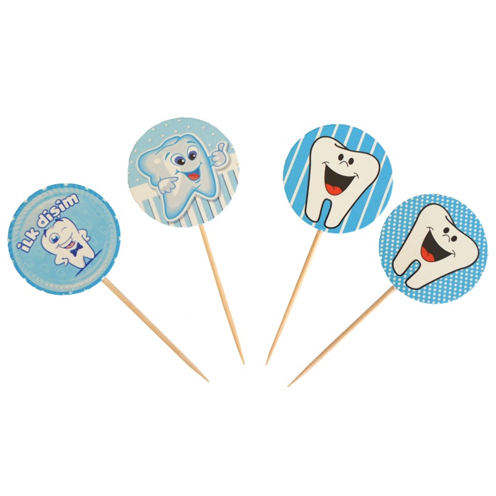 Diş Buğdayı Temalı Mavi Kürdan