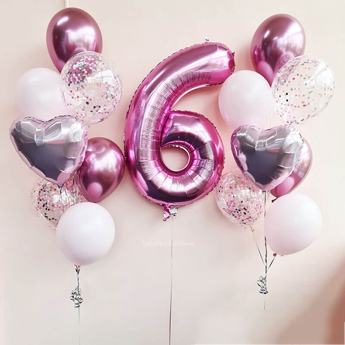 Pembe Doğum Günü Uçan Balon