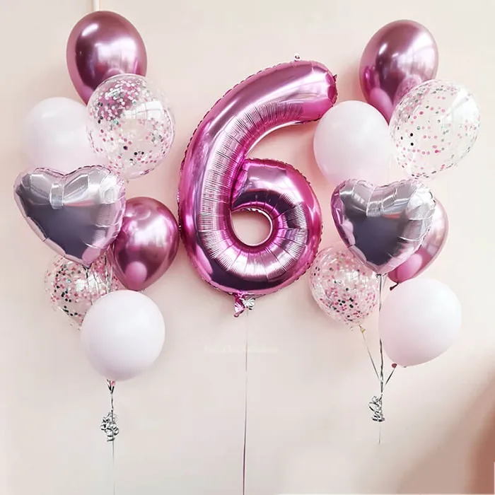 Pembe Doğum Günü Uçan Balon