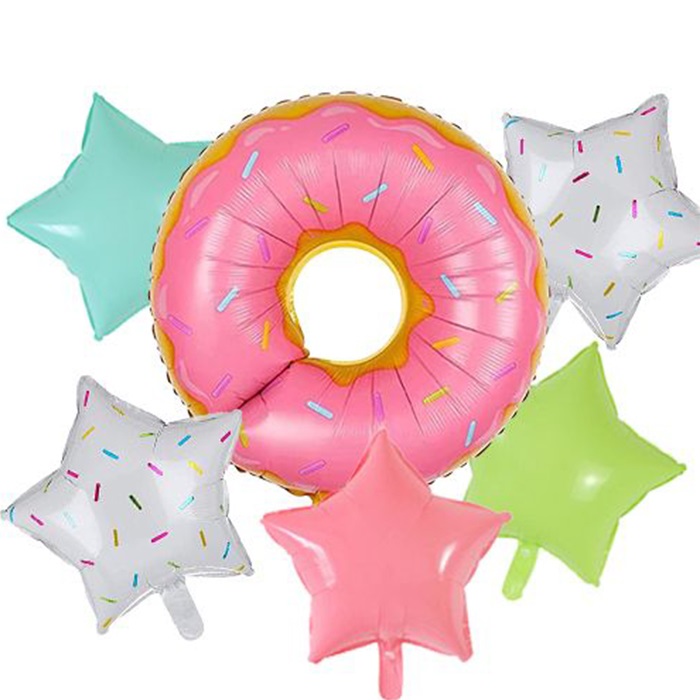 Donut Temalı Folyo Balon Demeti