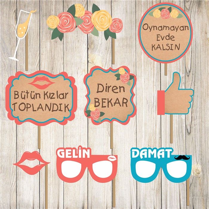 Düğün Konuşma Balonları Seti