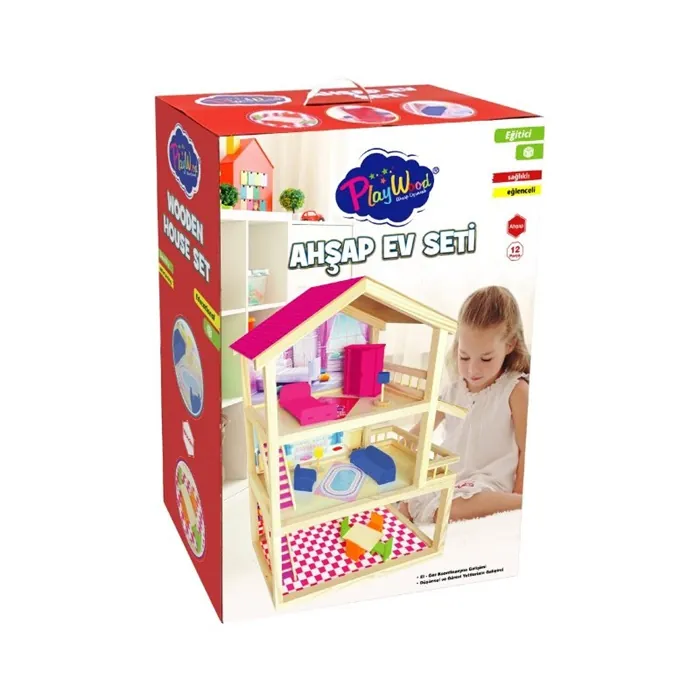 Eğitici Ahşap Ev Seti Oyuncak
