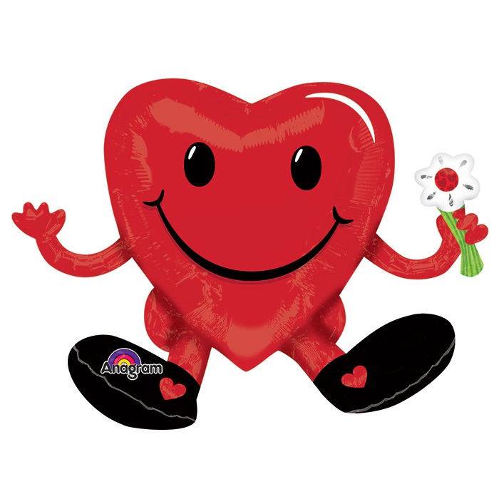 Emoji Kalp Folyo Balon Kırmızı