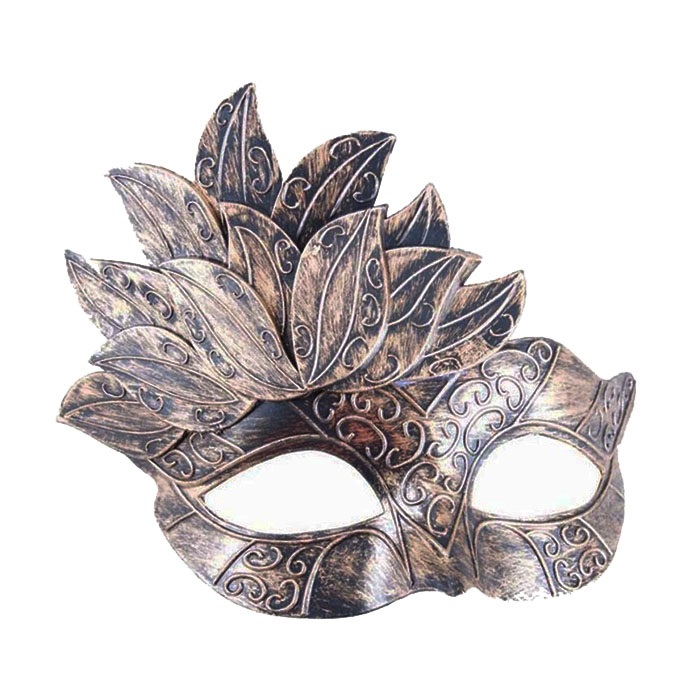 Eskitme Bronz Renk Gladyatör Maskesi
