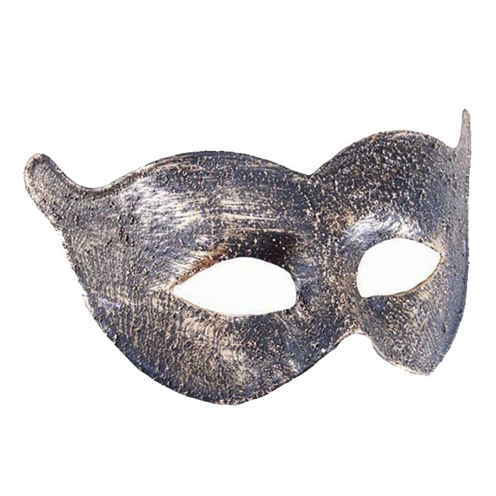 Eskitme Bronz Renk Sıvama Desenli Kedi Maske