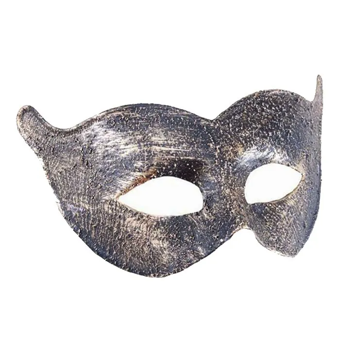Eskitme Bronz Renk Sıvama Desenli Kedi Maske