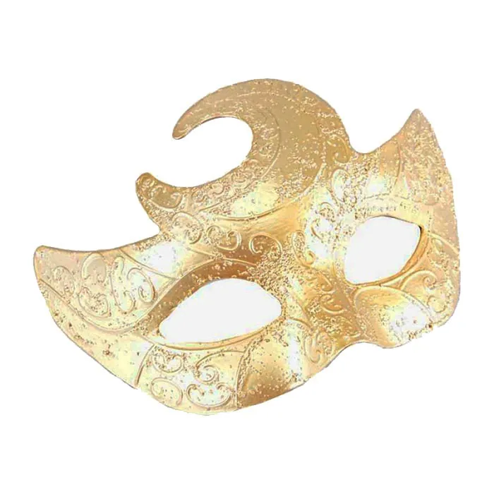 Eskitme Gold Renk Plastik Balo Maskesi