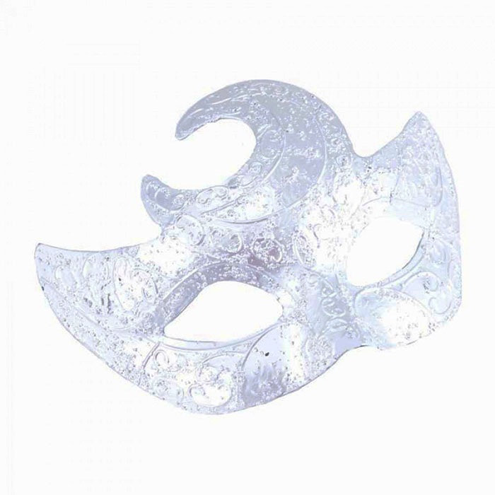 Eskitme Gümüş Renk Plastik Balo Maskesi