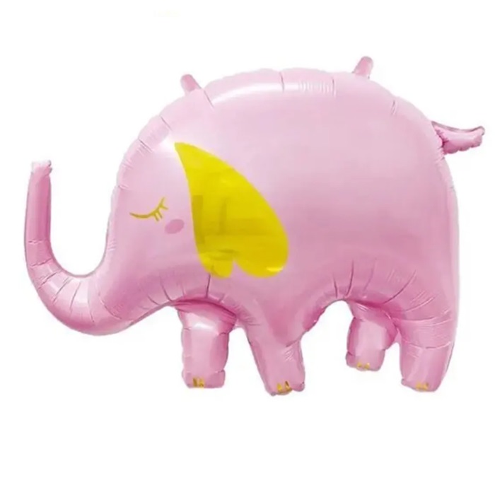 Pembe Renkli Fil Folyo Balon