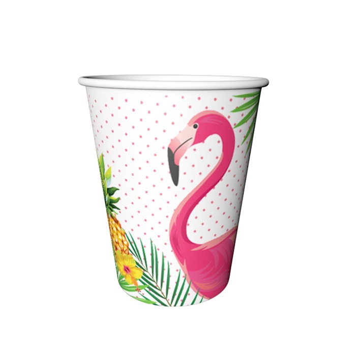 Flamingo Baskılı Karton Bardak