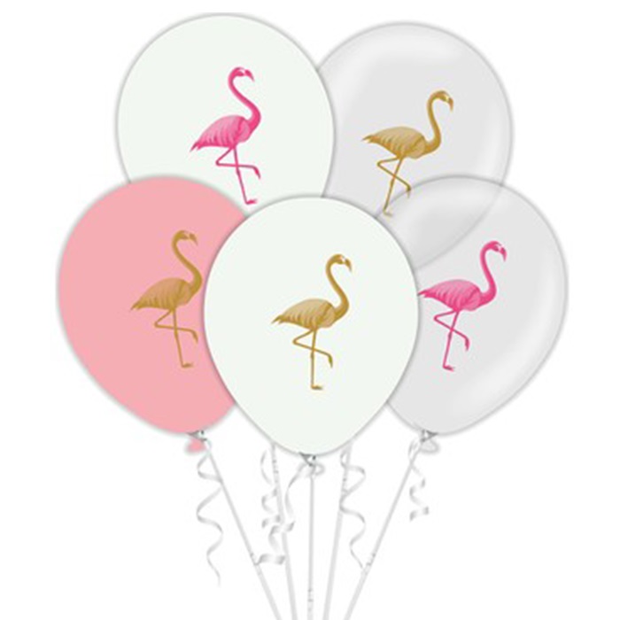 Flamingo Temalı Baskılı Balon