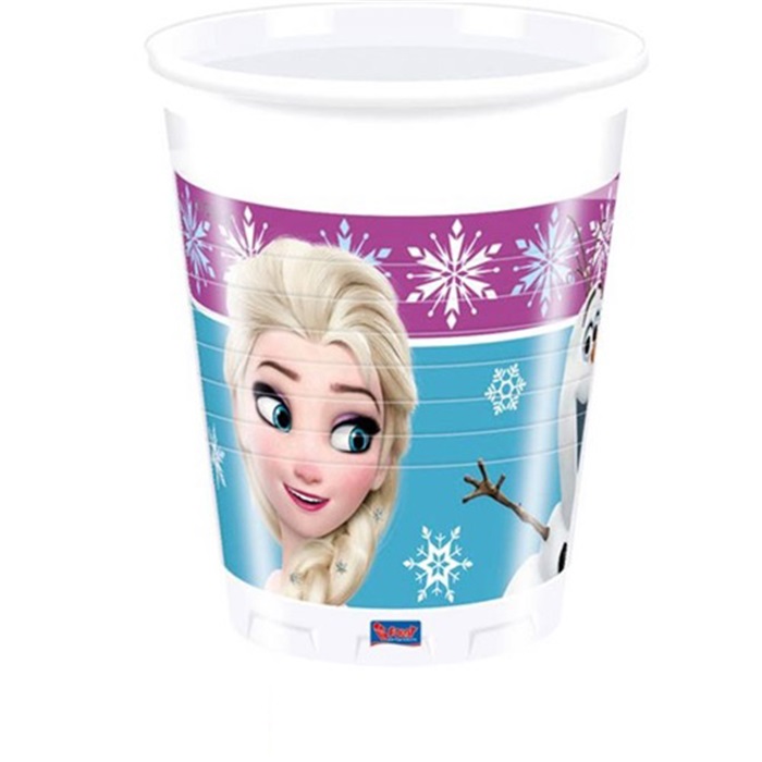 Frozen Buz Işıltısı Plastik Bardak