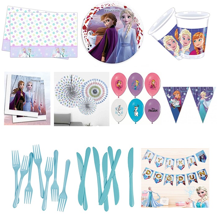Frozen Karlar Ülkesi Doğum Günü Parti Seti 16 Kişilik