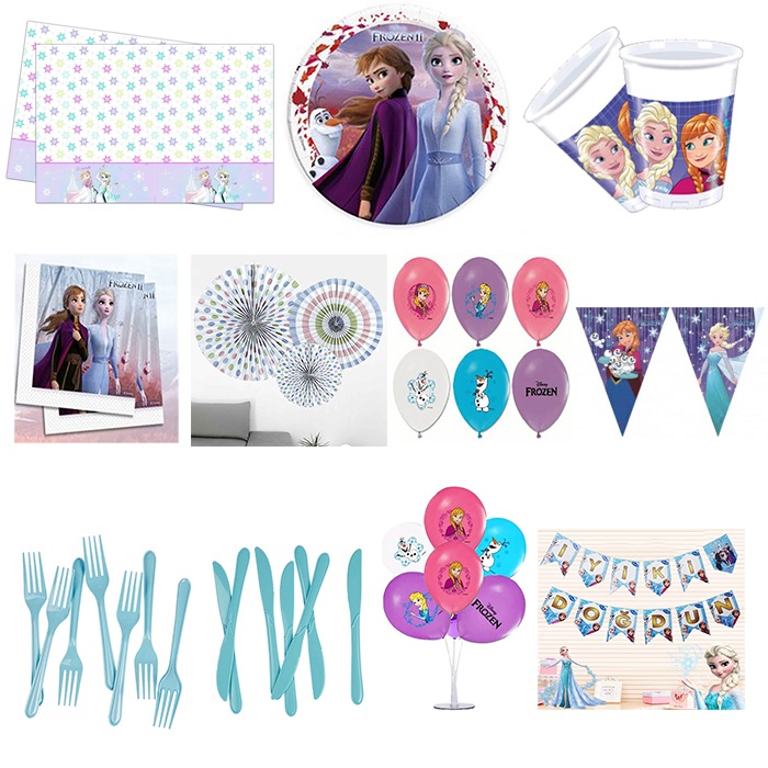 Frozen Karlar Ülkesi Doğum Günü Parti Seti 24 Kişilik
