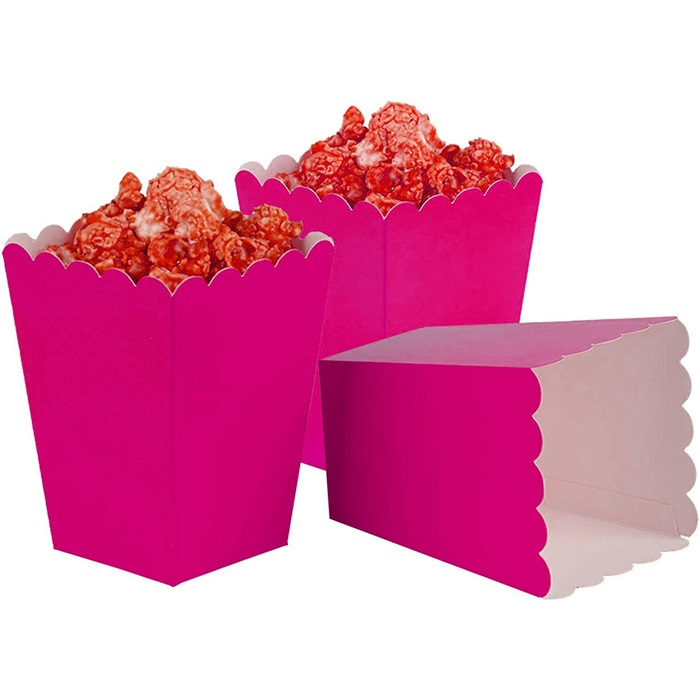 Fuşya Renkli Popcorn Kutusu