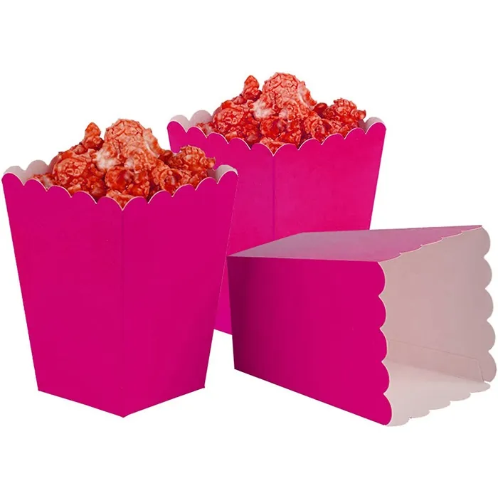 Fuşya Renkli Popcorn Kutusu