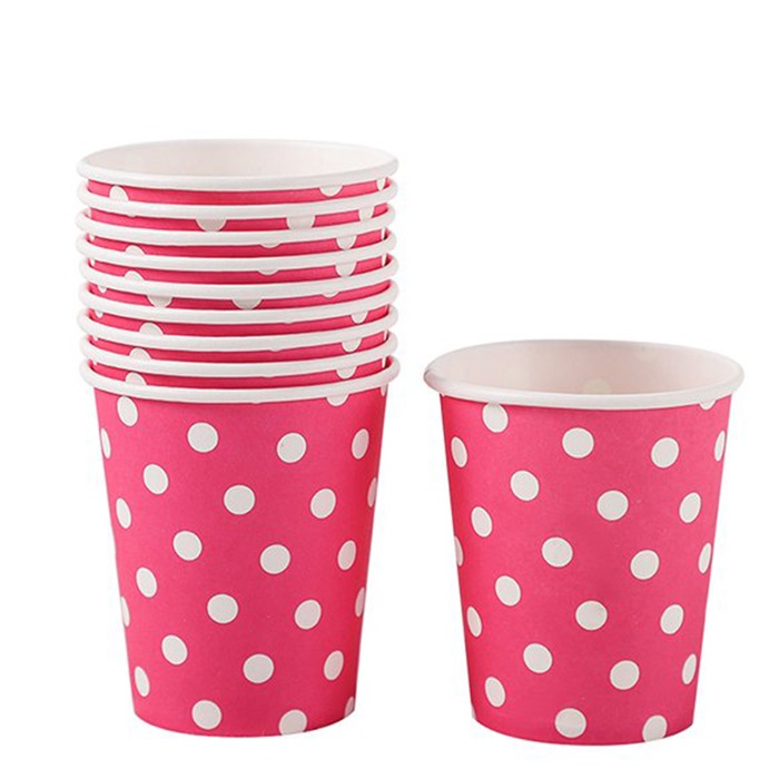 Fuşya Puantiyeli Bardak