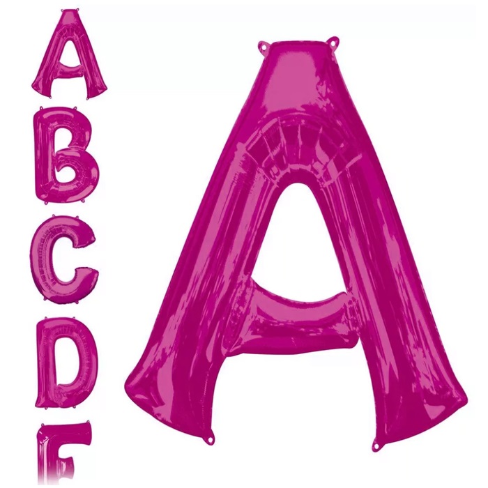 Fuşya Renkli Harf Folyo Balon
