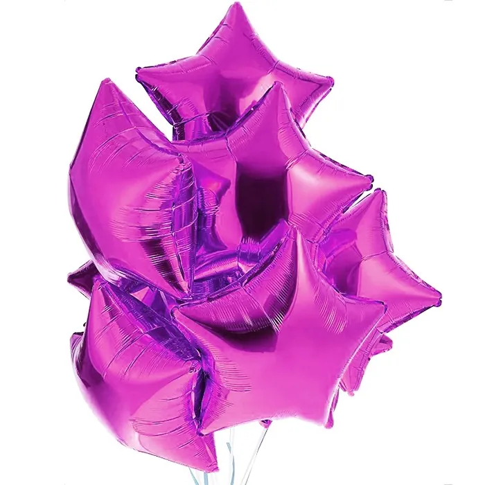 Fuşya Renkli Yıldız Folyo Balon